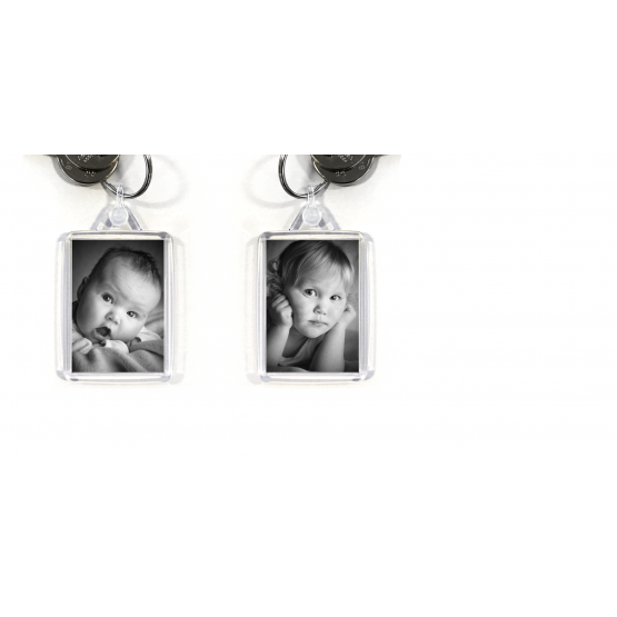 Christmas Photo Bauble - Single Image with White Back - Gold Hanger